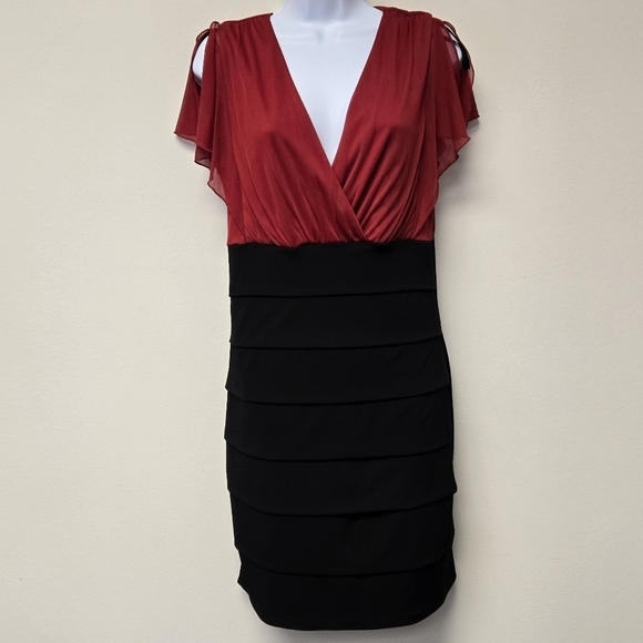 Enfocus Studio Dresses & Skirts - Enfocus Studio Bodycon Dress Red Black 14
